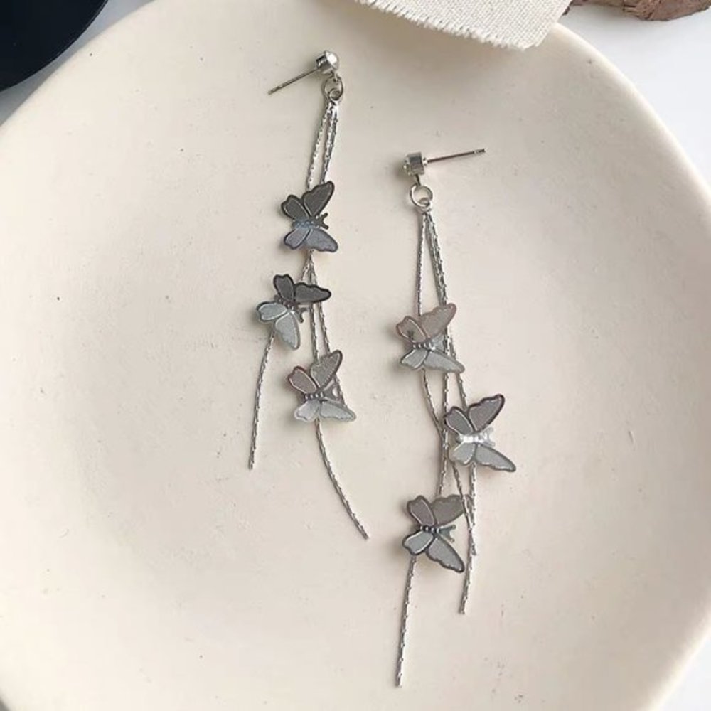 Butterfly Chain Drop Earrings